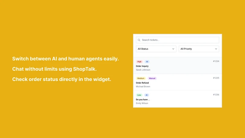 ShopTalk: AI Live Chat Agent