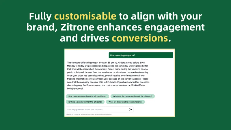 Zitrone AI Shopping Assistant