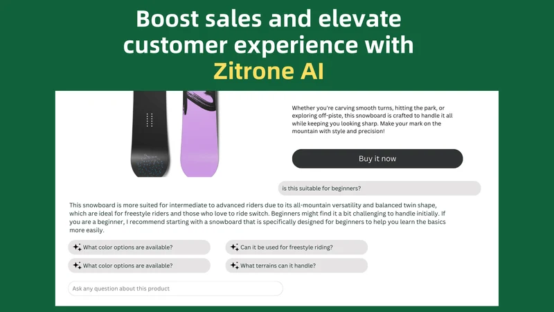 Zitrone AI Shopping Assistant