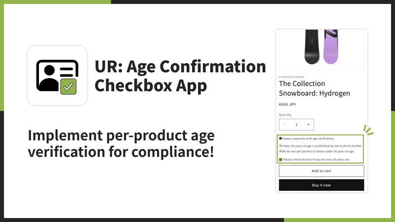 UR: Age Verification Checkbox
