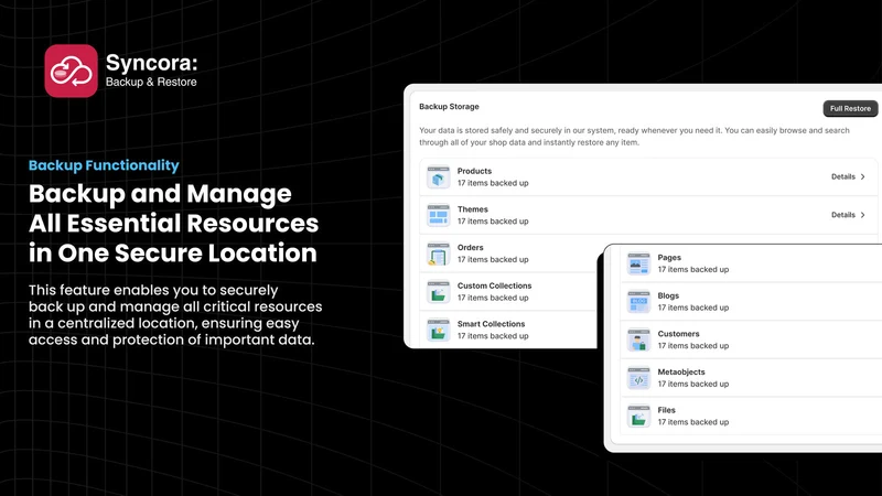 Syncora: Backup & Restore