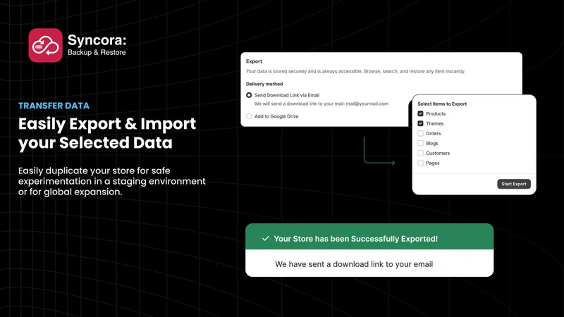 Syncora: Backup & Restore
