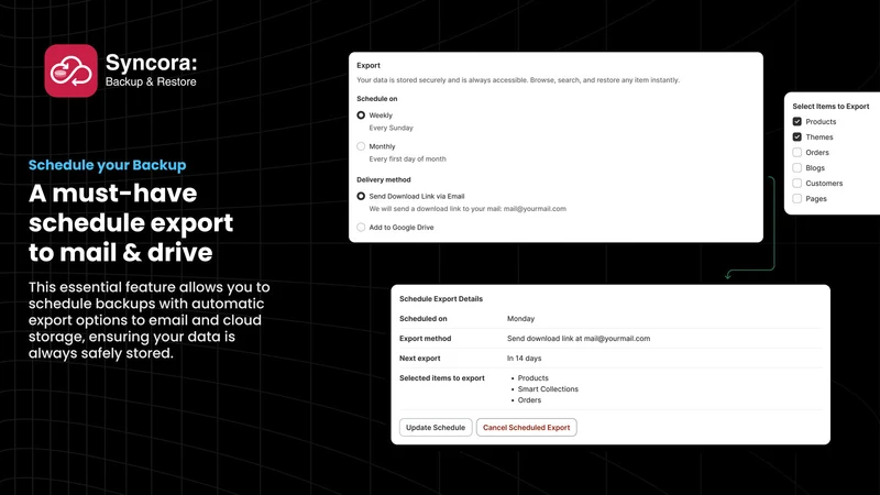 Syncora: Backup & Restore