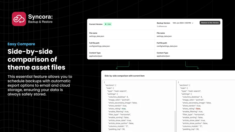Syncora: Backup & Restore