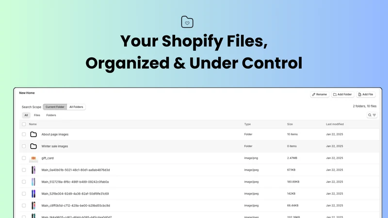 File Manager ‑ Custom Folders