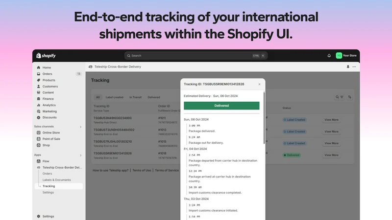 Teleship DDP Global Shipping