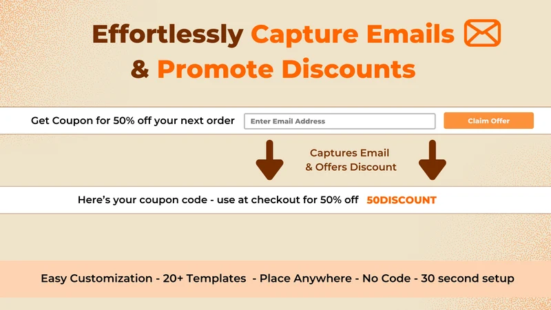 Email PopUp & Pop Up Discount