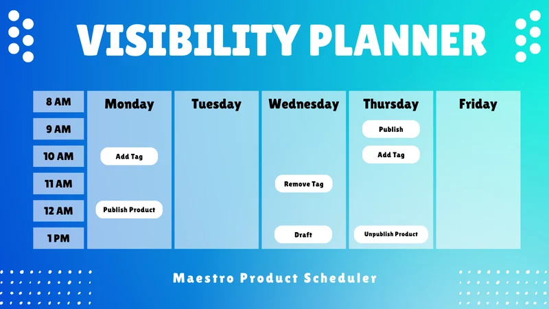 Maestro Products Scheduler