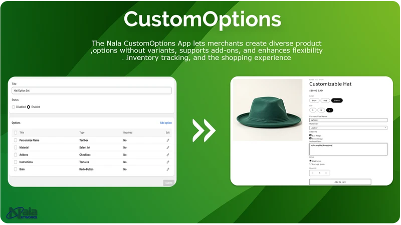 Nala CustomOptions