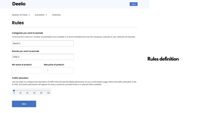 Deelio‑ Post‑buy brand match