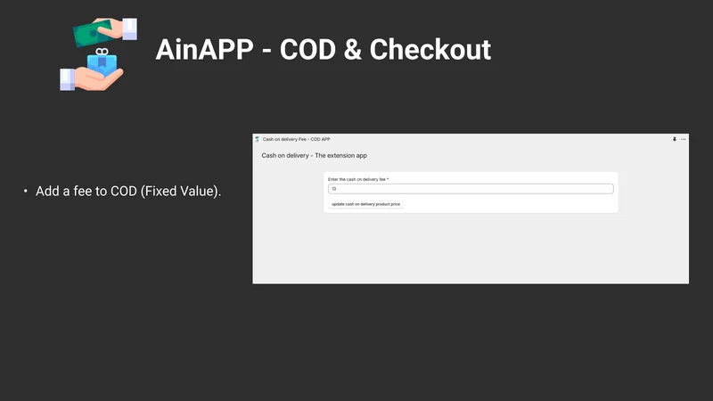 AinAPP ‑ COD & Checkout