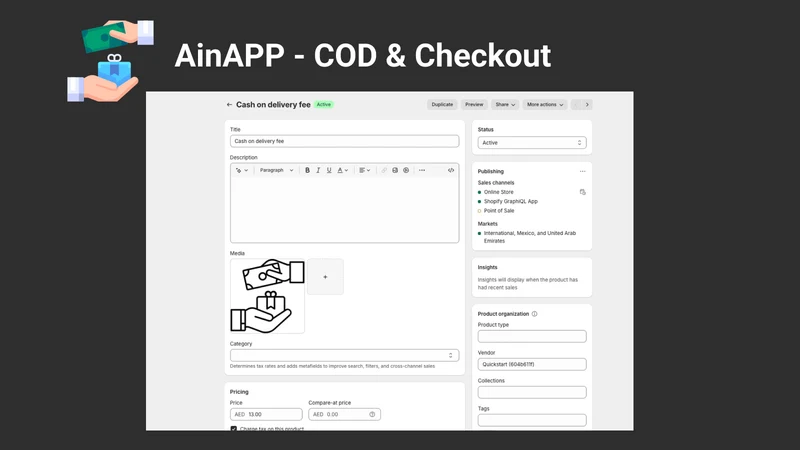 AinAPP ‑ COD & Checkout