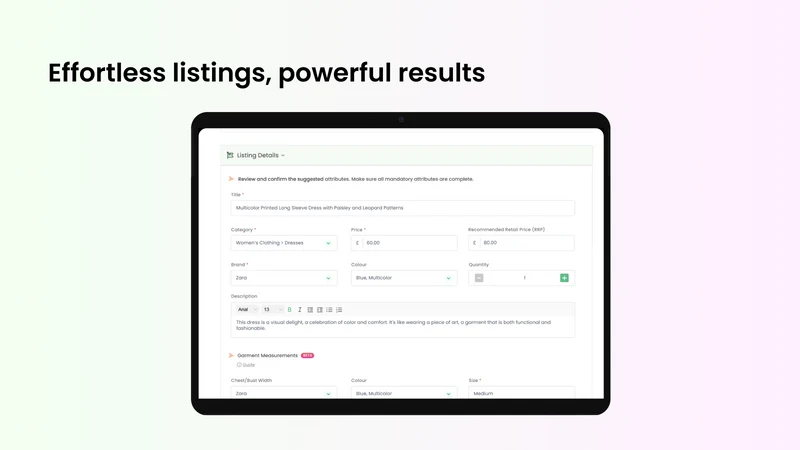 Thriftify: AI Listing