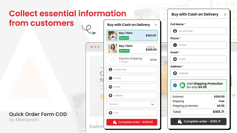 MIT Quick Order Form COD