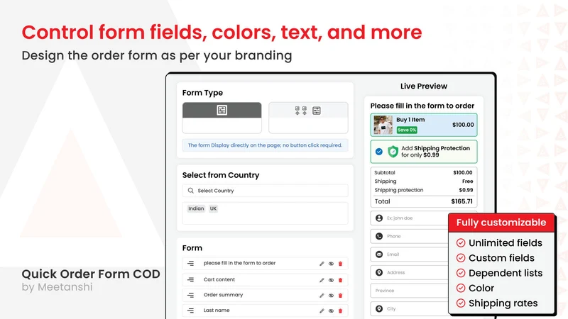 MIT Quick Order Form COD