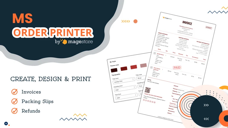 MS Order Printer ‑ PDF Invoice