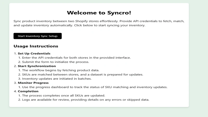 Syncro: Inventory Synchronizer