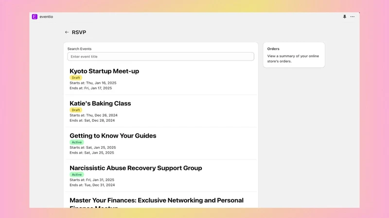 Eventio Calendar App