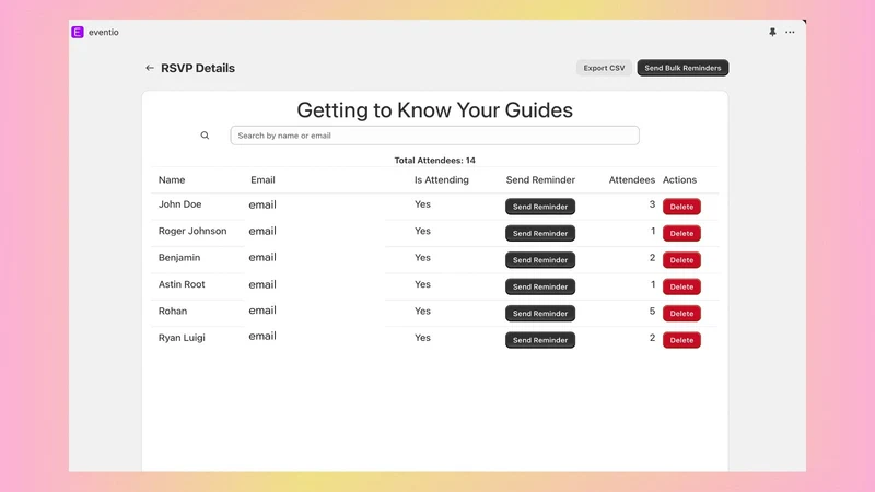 Eventio Calendar App