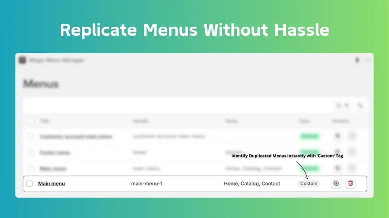 Magic Menu Manager: Bulk Edit