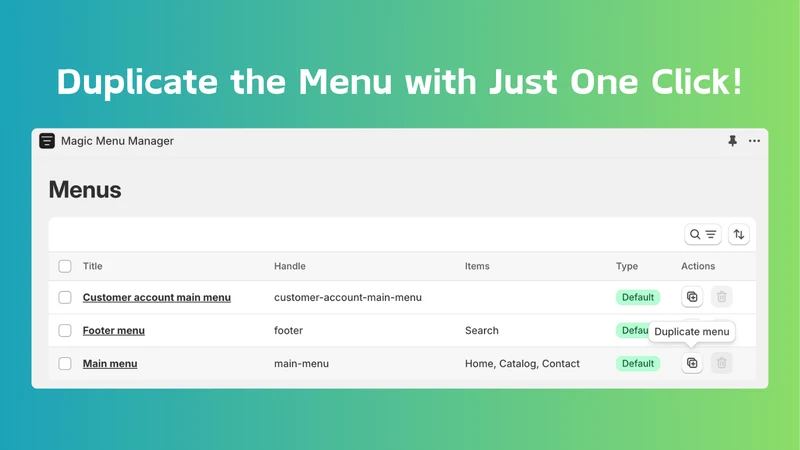 Magic Menu Manager: Bulk Edit