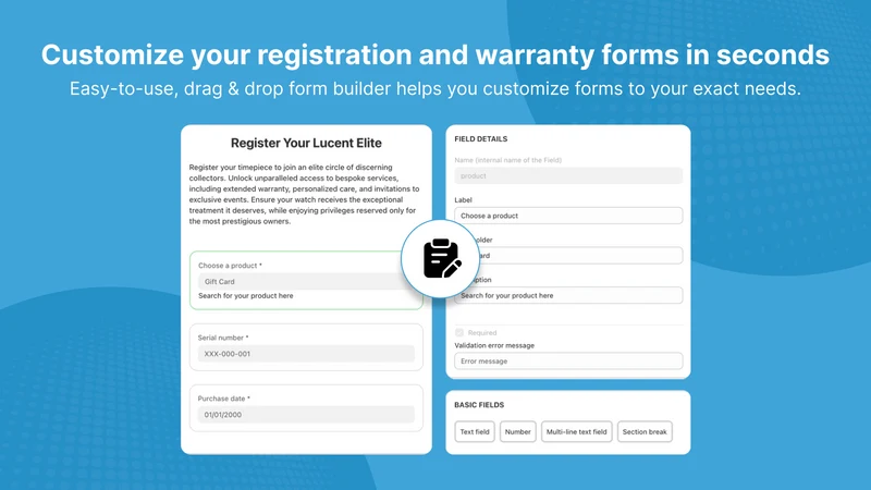 Warranty Registration ‑ Propel
