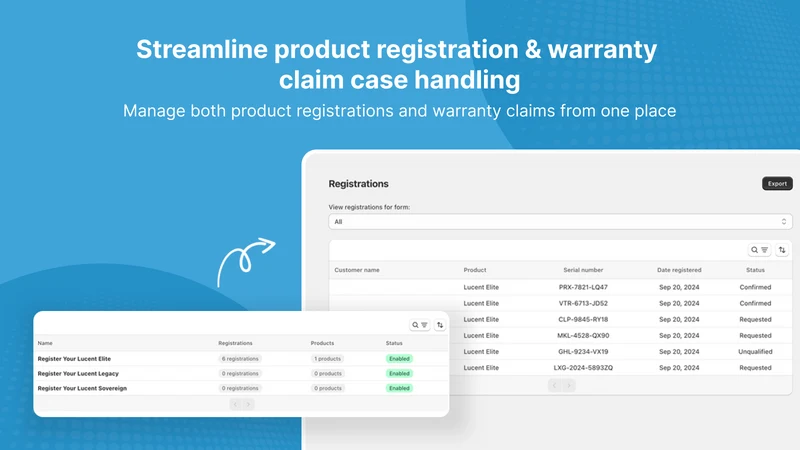 Warranty Registration ‑ Propel