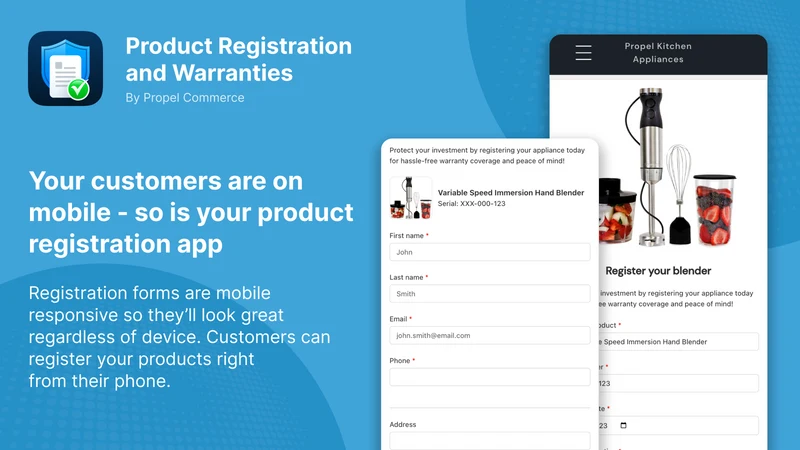 Warranty Registration ‑ Propel
