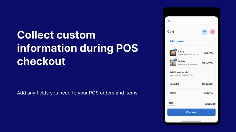 Atomic POS Custom Fields
