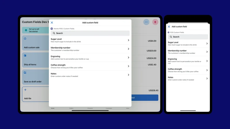 Atomic POS Custom Fields
