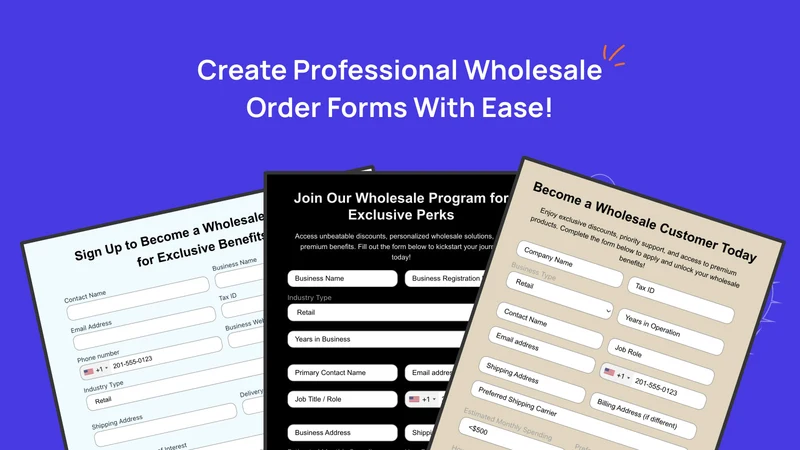 K: Wholesale Form + B2B Signup