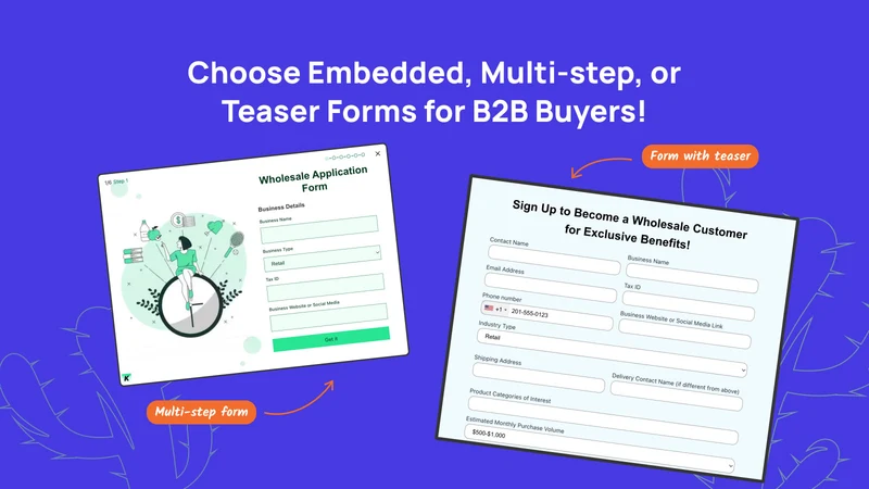 K: Wholesale Form + B2B Signup
