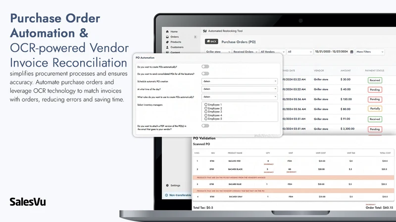 SalesVu Automated Restocking