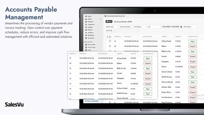 SalesVu Automated Restocking