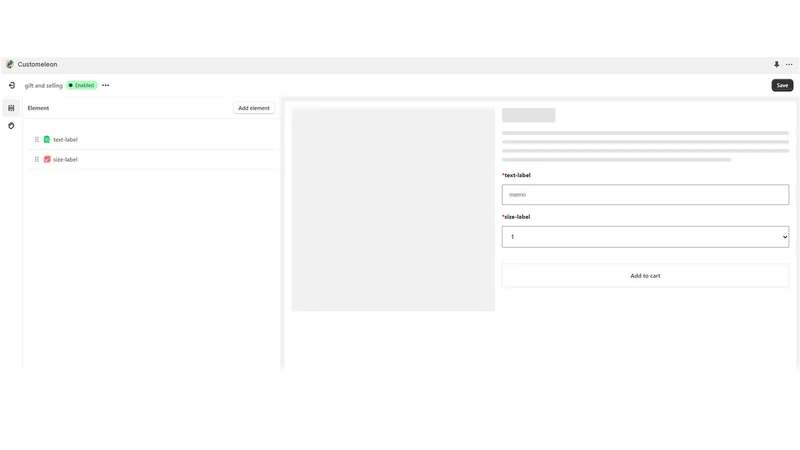 Customeleon Product Options