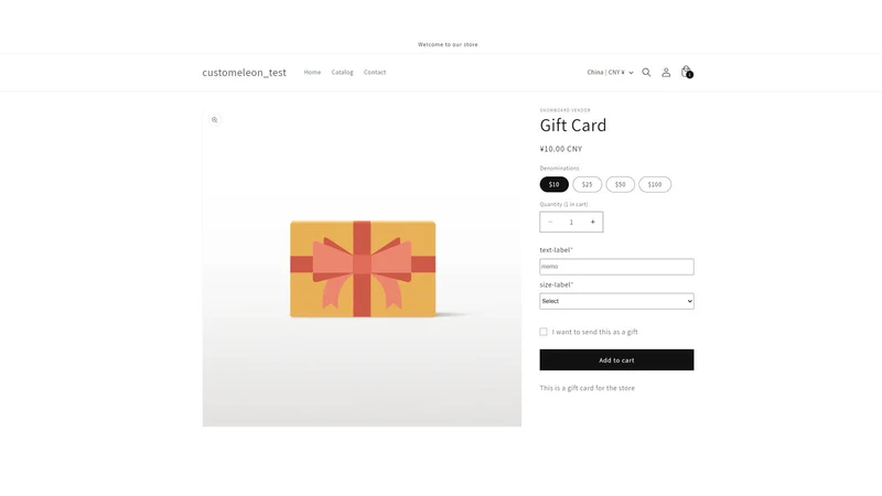 Customeleon Product Options