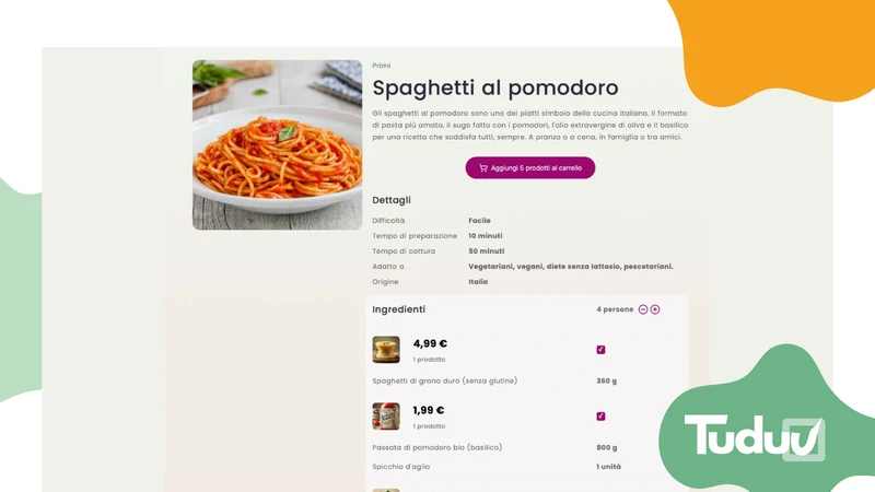 Tuduu ‑ Sell with recipes