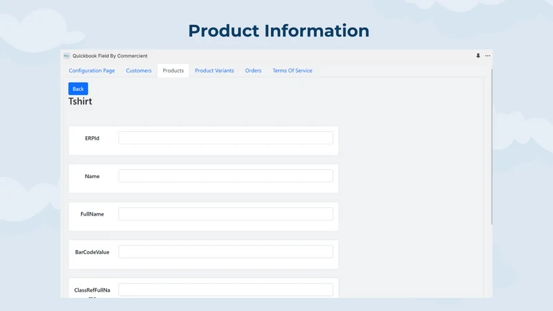 Quickbook Field By Commercient
