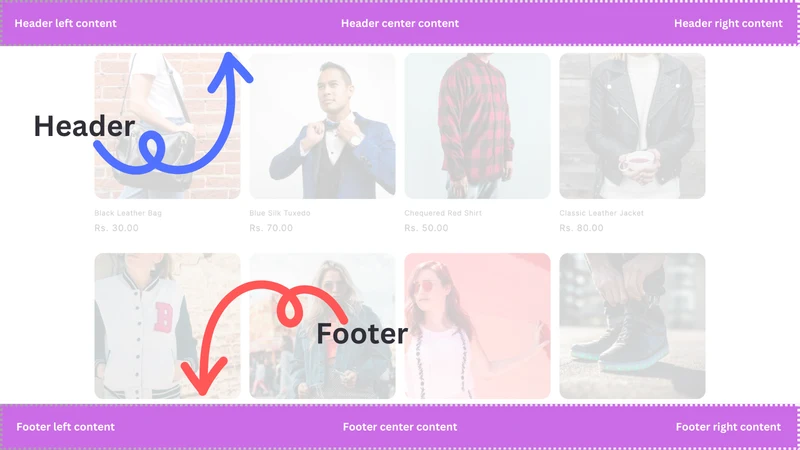 Header Footer Management