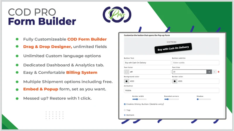 COD PRO Easy Sell Form Builder