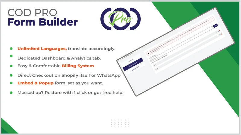 COD PRO Easy Sell Form Builder