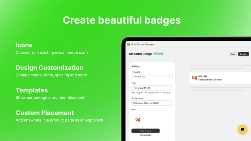 Rise Product Badges