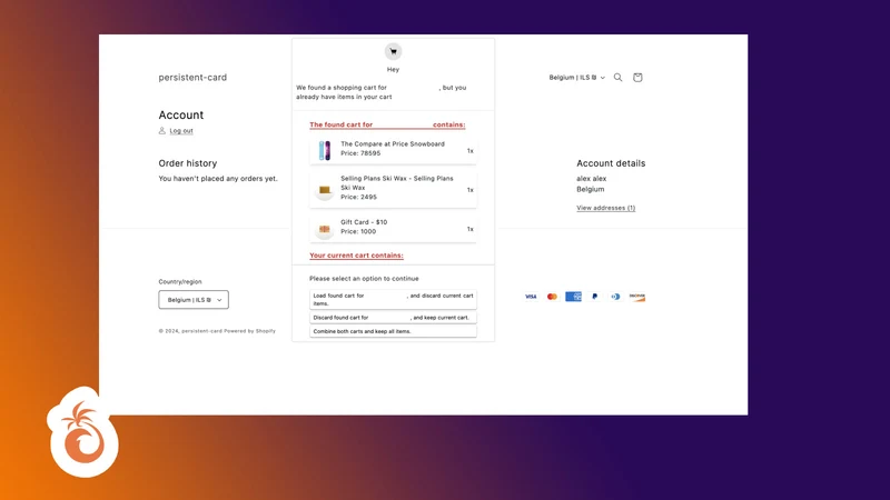 Appify Persistent Cart Saver