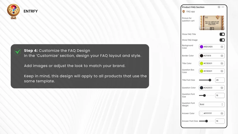 Entrfy ‑ Product FAQ Creator