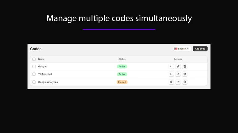B&S ‑ Add Custom Code