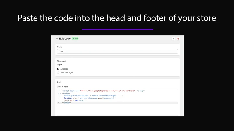 B&S ‑ Add Custom Code