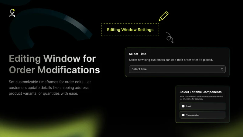 AE: Order Editing & Upsell