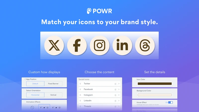 POWR: Social Media Icons Bar