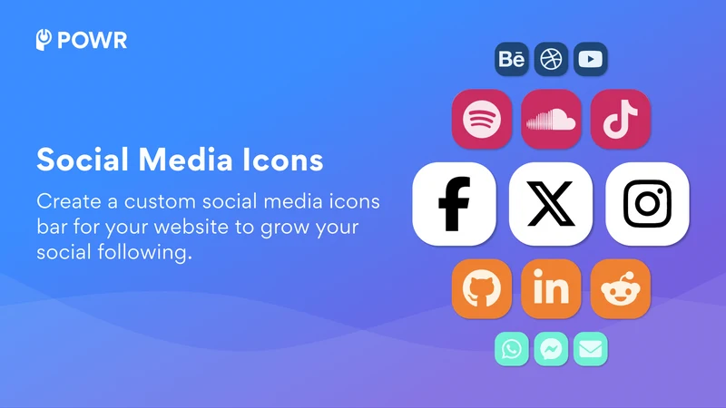 POWR: Social Media Icons Bar