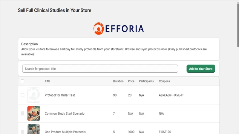 Efforia Real Life Trials